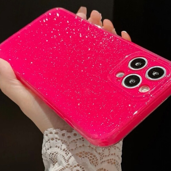 Accessories Pink Glitter Iphone Case Poshmark